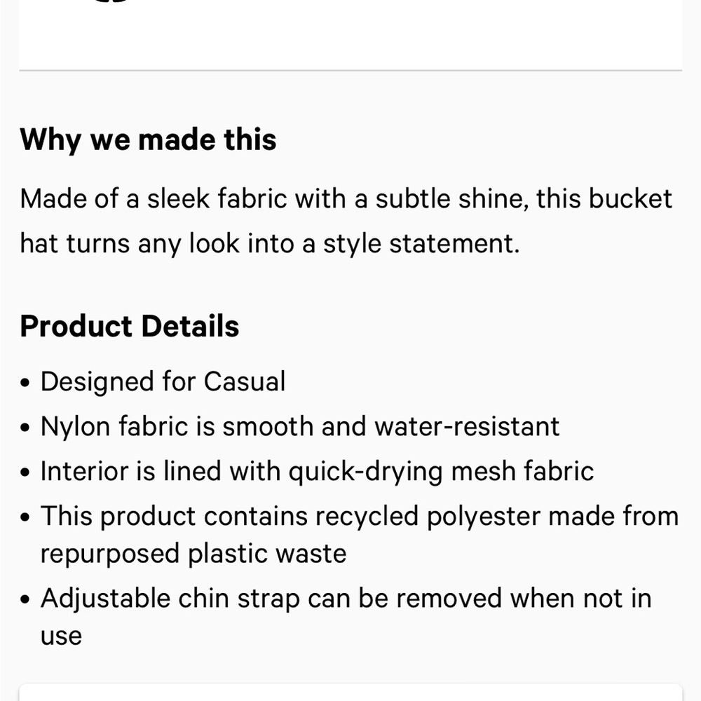 LULULEMON nylon bucket hat beige NWT - Picture 4 of 9